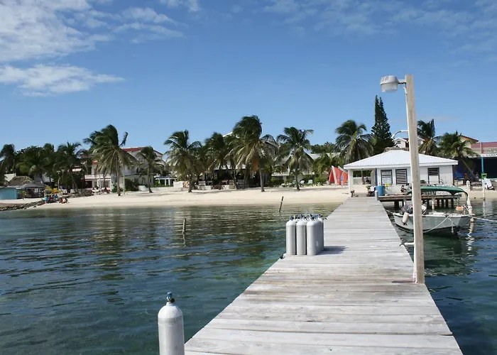 Dock extending into the Caribbean Sea